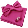 Alizeal Men's Tuxedo Bow Tie Hanky Cufflinks Set -