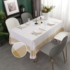 GOLD SAIL White Table Cloth Square Table–Waterproof and Wrinkle Resistant