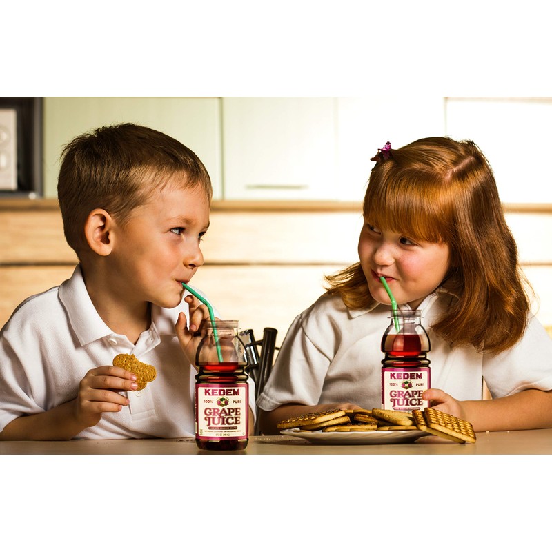 Kedem Concord Grape Juice, 8oz Plastic Bottle (24 Pack)
