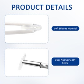 Rbleote 60 Paar Nasenpads Brille Selbstklebend, Brille Nasenpads Silikon, Wassertropfenförmiges Design, Bequem und Rutschfest, Selbstklebendes Design für Vollformat Brillen Sonnenbrillen