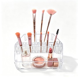 Makeup Tray Organizer Box Crystal Clear Acrylic