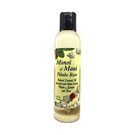Monoi of Maui Pikake Rose Aceite de coco natural para piel, cabello, bronceado y masaje