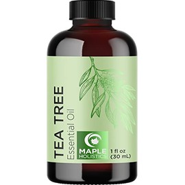 Pure Tea Tree Oil for Skin - 100% Pure Tea Tree Essential Oil for Scalp Care Aromatherapy and Natural Cleaning Solution - Super Potent Non GMO AAA Australian Tea Tree Oil for Hair Skin and Nails