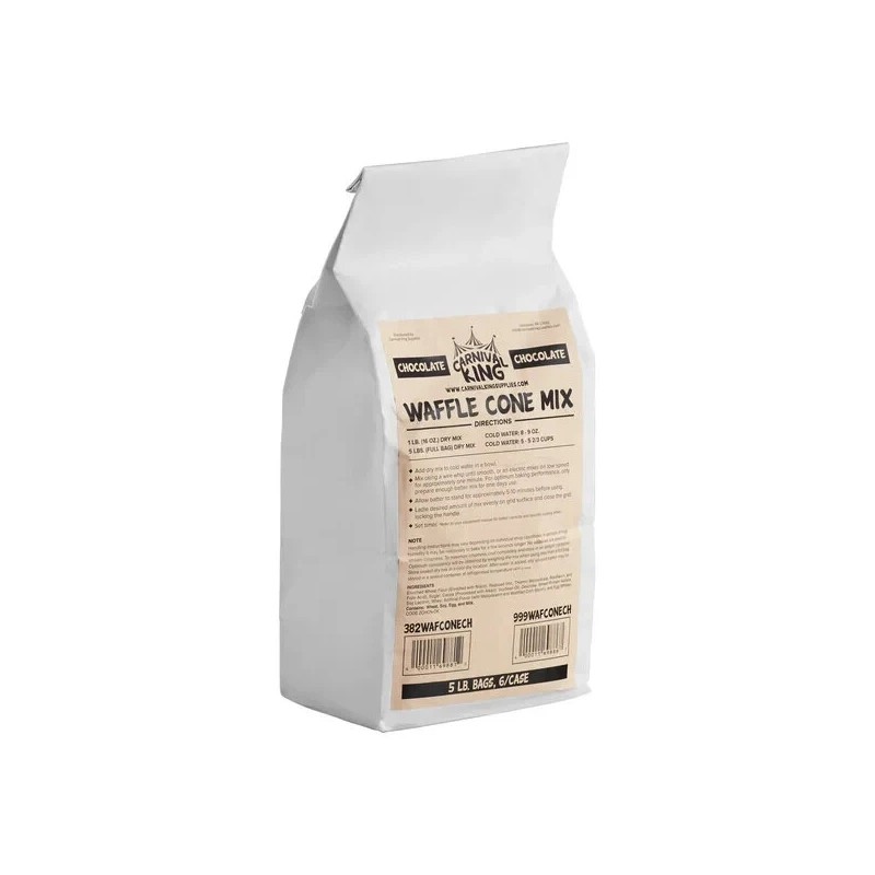 King Carnival King Chocolate Waffle Cone Mix 5 lb. Bag