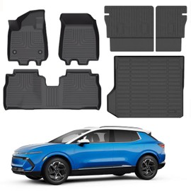 for Chevy Equinox EV Floor Mats 2026 2025 2024(Non Fuel),Car Mats for Chevy Equinox EV All Weather Floor Mats Cargo Liner Accessories Backrest Cargo Mat