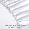 Linen Home White Single Fitted Sheet Deep fit 12''/30cm Microfibre