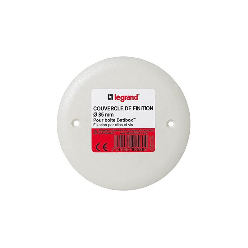 Legrand LEG90580 Round Cover Plate Diameter 85 mm