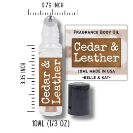 BELLE & KAT Fragrance Body Oil Roll-On Scented Rose - 0.33 Fl Oz (10ml)