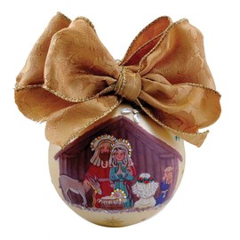 Kurt Adler Janis Capps Glass The First Christmas Ball Ornament