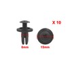 sourcingmap 10pcs Black Car Bumper Door Trim Clips 6mm Hole