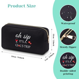 Weekend Gift for Women Makeup Bag Weekender Bags for Women Funny Trip Gifts Sister Trip Gift for Best Friends Bestie Gift Travel Gift Cosmetic Bag Friendship Gifts for Women Travel Toiletry Pouch