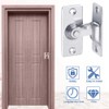 Litensh 90 Degree Door Lock Hasp Latch, Stainless Steel Right