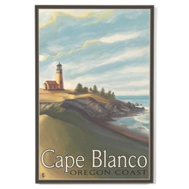 Lantern Press 12x18 Inch Premium Wood Sign, Ready to Hang Wall Decor, Cape Blanco Lighthouse, Oregon Coast