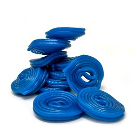SweetGourmet Blue Raspberry Flavored Licorice Wheels | Italian Bulk Licorice Candy | 2 Pounds