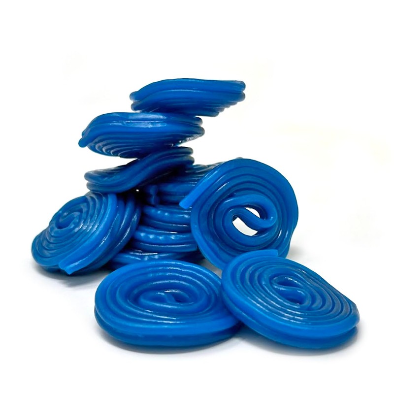 SweetGourmet Blue Raspberry Flavored Licorice Wheels | Italian Bulk Licorice