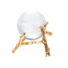 QUARKZMAN Alloy Crystal Ball Display Holder Egg Ball Stand Gold