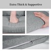 HOMBYS Glider Rocker Replacement Cushions with Storage Side Pocket,Linen-Like Fabric,
