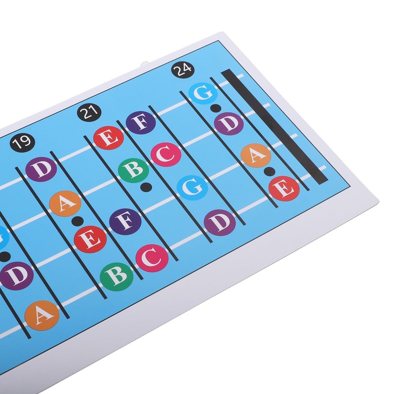 Bass Guitar Fretboard Note Chart, 4 String Bass Scale Chart