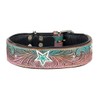 Michur Stardust Leather Dog Collar, Leather Dog Collar, Star Pattern,