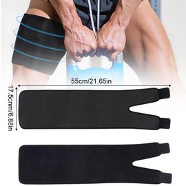 KUMSODE 2 Pieces Thigh Brace, Thigh Support, Adjustable Thigh Compression Non-Slip for Hamstring, Quad, Groin, Muscle Fibre Tear, Cramps, Groin Area, Women and Men