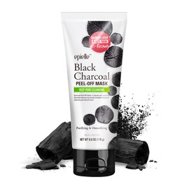 Epielle Black Charcoal Peel Off Face Mask | Deep Pore Cleansing with Activated Charcoal | Detoxifying and Purifying Blackhead Remover Mask | 6.0 fl oz | 2 Bulk Pack
