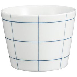 Saikaitoki Hasami Ware Essence es Cup (S), Plaid Pattern, Blue 45406