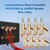 Monosaudio Locking Banana Plugs 8Pcs 45 Degree Banana Connector Double