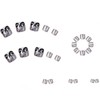 Silver Glitter Toe Press-On Nails Short Square False Toenails with