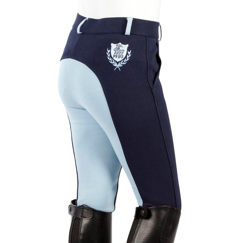 PFIFF 101249 children's breeches Elisa, fabric seat, trendy bicoloured look