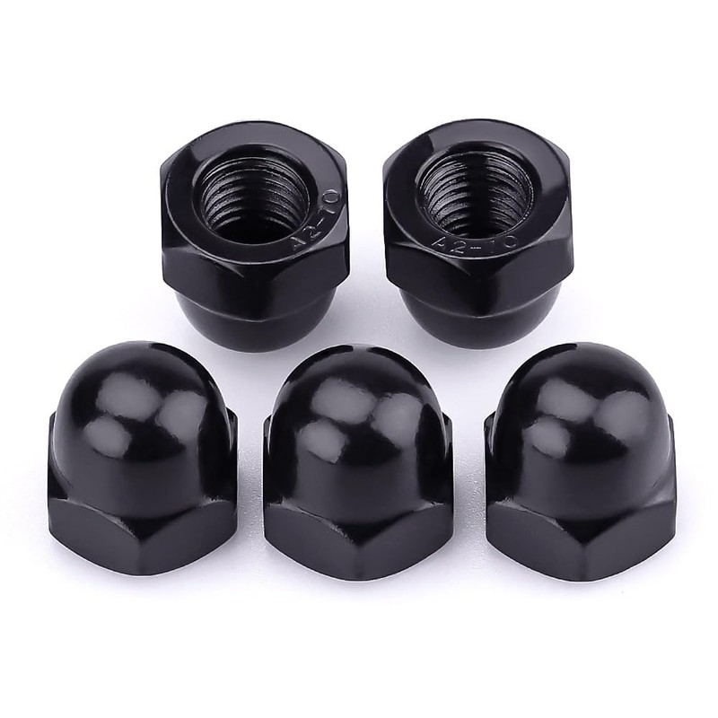 7/16"-14 Hex Head Acorn Cap Nuts, 304 Stainless Steel 18-8