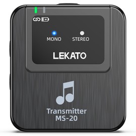 LEKATO Wireless in-Ear Monitor MS-20, 2.4G IEM System 1Transmitter for 1-1, Auto-Pairing, OTG Support, One to More, in-Ear Monitoring for Studio,Live,Singer,Band Starter