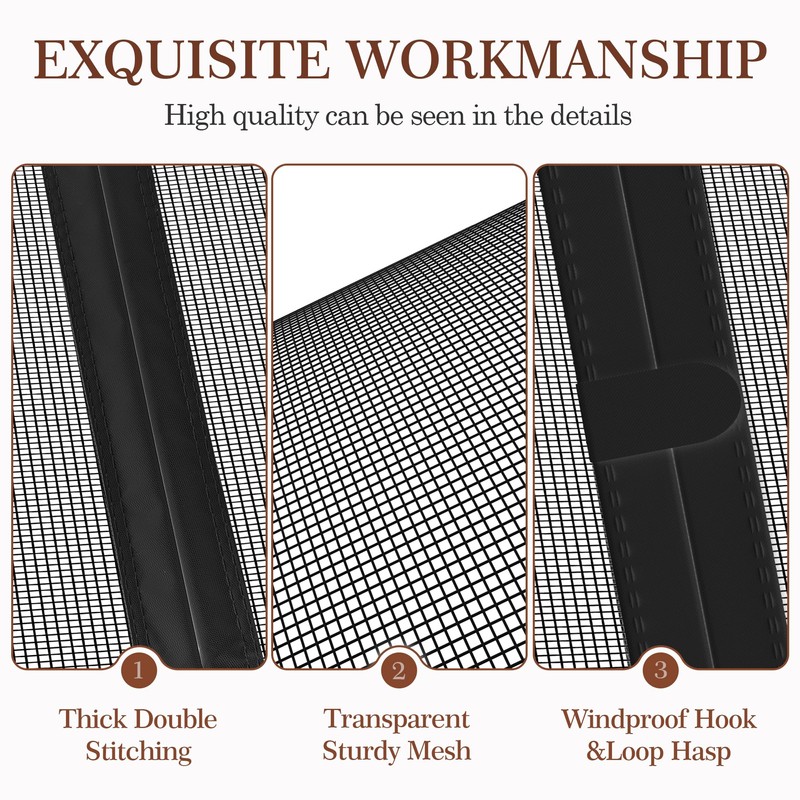 Yotache Magnetic Screen Door Fits 48x80 Inch Doors, Screen Size