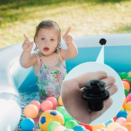 3 Pcs Inflatable Boat Air Valve,Air One-way Inflation Replacement,Boston Spiral Air Plugs Quick Inflate Deflate Screw Nozzle Cap Anti-leakage Bungs for Kayak, Dinghy,Airbeds,Hot Tub,Raft, Pool(Black)