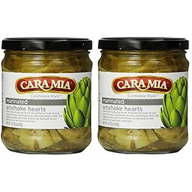 Al Amin Foods Cara Mia California Style Marinated Artichoke Hearts 2 Glass Jars Net Wt. 14.75oz. 418g. each
