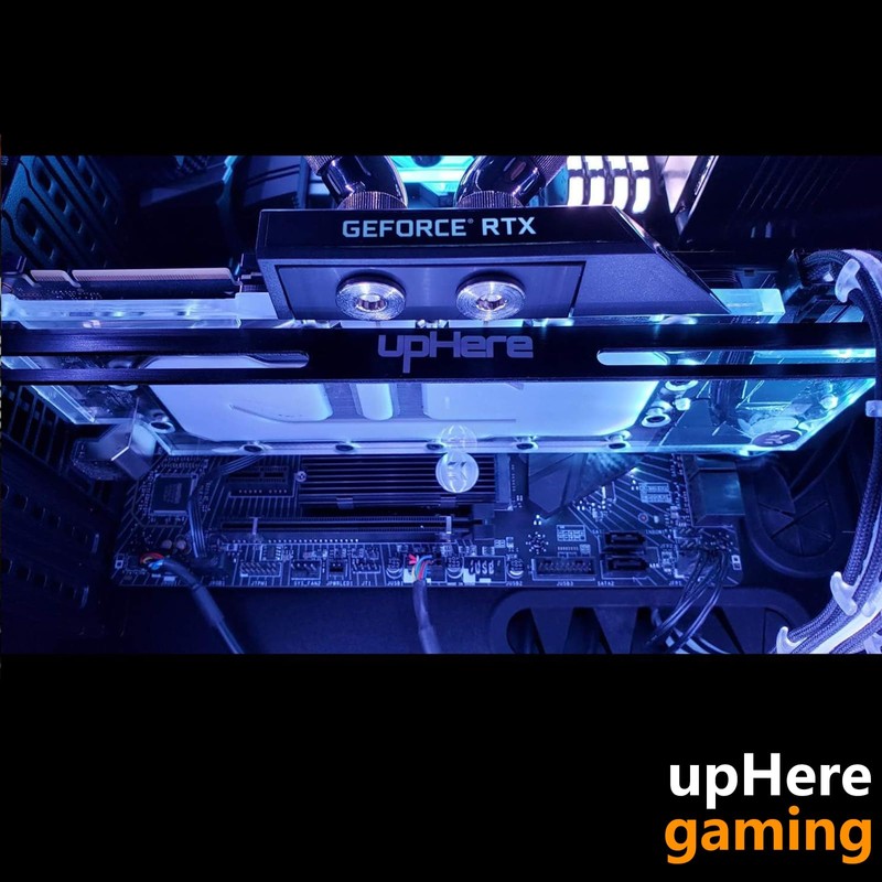 upHere gaming Grafikkarten Halterung,Grafikkarten Halter/Holster-Halterung, Eloxiertes Luft- und Raumfahrt-Aluminium, Einzel-