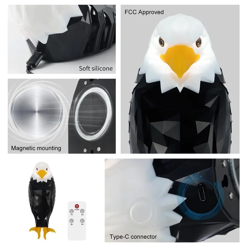 LED Magnetic Wall Night Light – USB Rechargeable No Drill