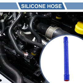 X AUTOHAUX X AUTOHAUX 1 Pcs 35mm 1.38" ID 500mm 19.69" Length 0 Degree Blue Red Car Silicone Hose Coolant Hose Universal