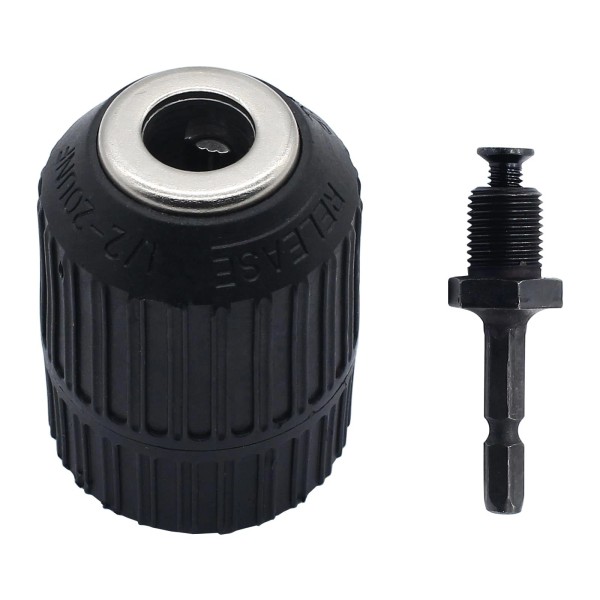 Cionyce 1/2 Quick Change Keyless Drill Chuck Adapter 2.0-13mm 1/4-Inch