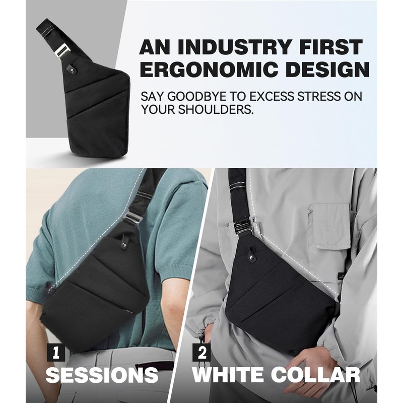 IUHFSIFS Upgrade Anti-Theft Bag 【0 Load - Comfortable Ergonomics】 Anti-Theft