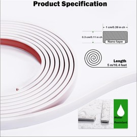 16.4 Ft Peel and Stick Trim,Flexible Peel and Stick Trim Molding,Molding Trim for Wall Tile Edges,Kitchen,Ceilings,Backsplash and Mirrior Frame Decor(White)