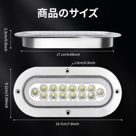 Aoling Truck Tail Lamp LED 12V 24V Trailer Tail Light Turn Signal LED Marker High Brightness Color Selectable Waterproof Universal Truck Trailer Boat Tail Light Set of 2 (White)