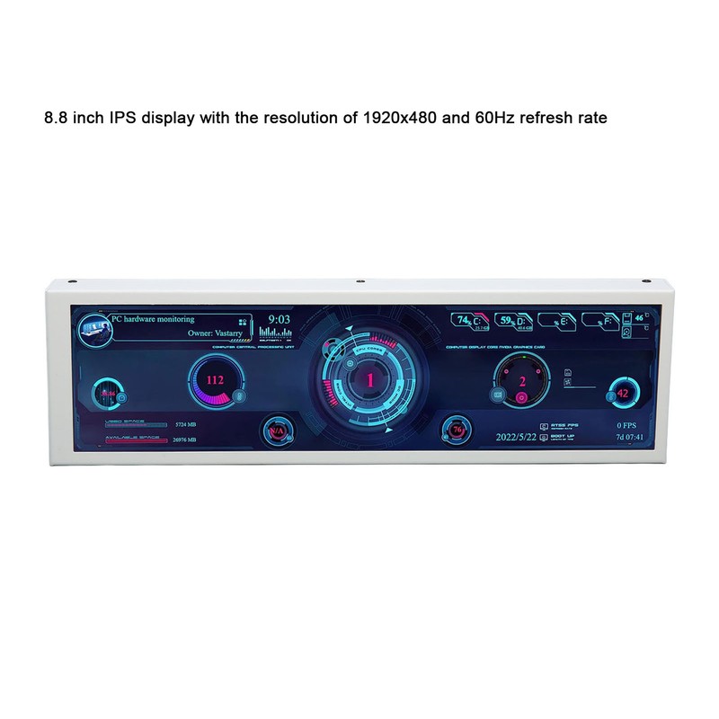 Computer Temp Monitor 8.8 Inch IPS Theme Editor Auto Off