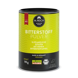 M. Reich BitterStoffPulver - Bitterstoffe Pulver mit 55 Pflanzlichen Bio-Zutaten - 90 g - Bitterstoffe ohne Alkohol - Vegan - Reicht für 3 Monate