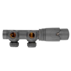 S SIENOC H-Valve Chrome Connection Set Centre Connection / Radiator Valves Thermostat for Bathroom Radiator with Two-Tube System Radiator Centre Connection for 15 mm Copper Pipe