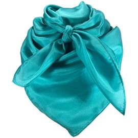 Yellowstone Wild Rag Bandana Scarf 100% Silk Solid Turquoise