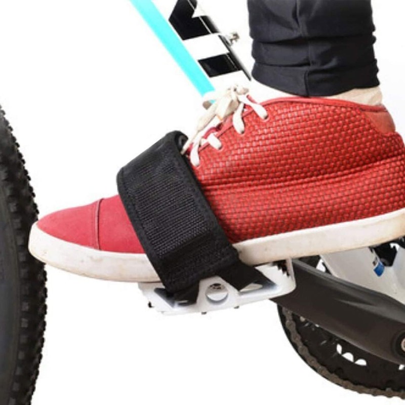 2 x Black Pedal Straps for Bike Pedals and Cleats