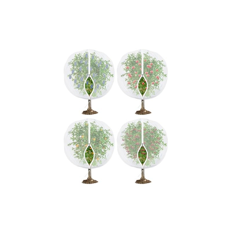 Fruit Tree Netting with Zipper - 4 Pack for Garden