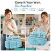 AMOIGEE Sewing Organizer Bag with 2 Clear Storage Boxes, Double