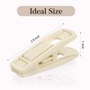 24 Pack Velvet Hanger Clips for Velvet Hangers, Beige