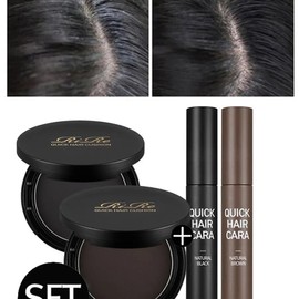 [Review Verification, SET] Liir Gray Cover Quick Hair Cushion + Quick Hair Collar ★Hair Cushion Natural Black x★Hair Collar Natural Black / [후기입증,SET] 리르 새치 커버 퀵 헤어 쿠션+퀵 헤어 카라 ★헤어쿠션내추럴블랙x★헤어카라내추럴블랙